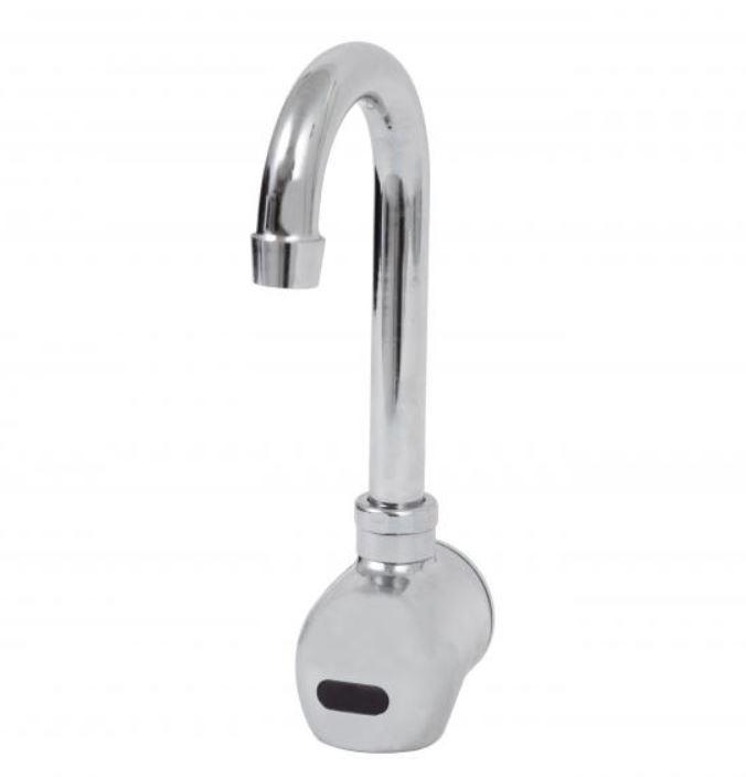 John Boos PBF-SEF3GLF-X Hands Free Faucet Splash Mount 3-1/2" Gooseneck Spout