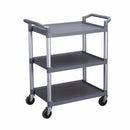 Thunder Group PLBC3316G 3-Tier 33" x 16'' Grey Bus Cart