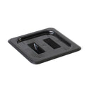 Thunder Group PLPA7160CBK Sixth Size Solid Cover For Polycarbonate Food Pan, Black