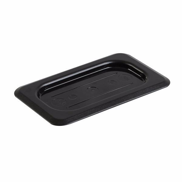Thunder Group PLPA7190CBK Ninth Size Solid Cover For Polycarbonate Food Pan, Black
