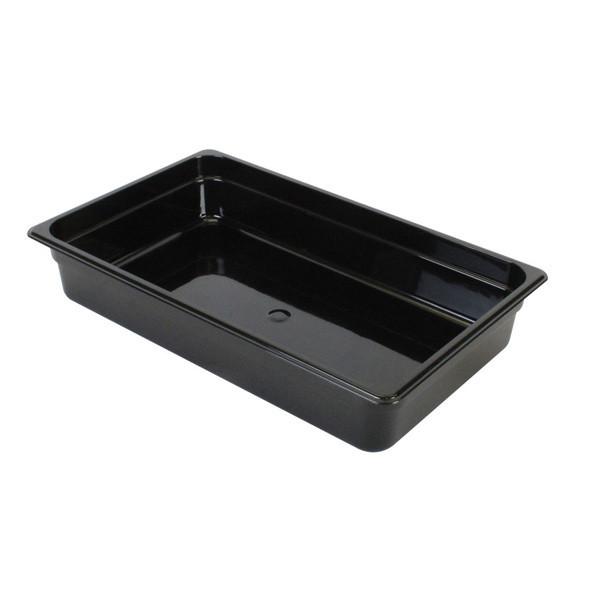 Thunder Group PLPA8004BK Full Size 4" Deep Polycarbonate Food Pan, Black