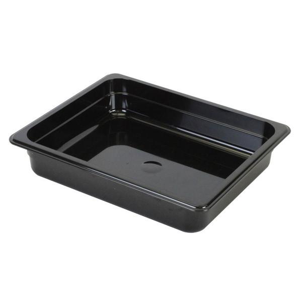 Thunder Group PLPA8122BK Half Size 2 1/2" Deep Polycarbonate Food Pan, Black