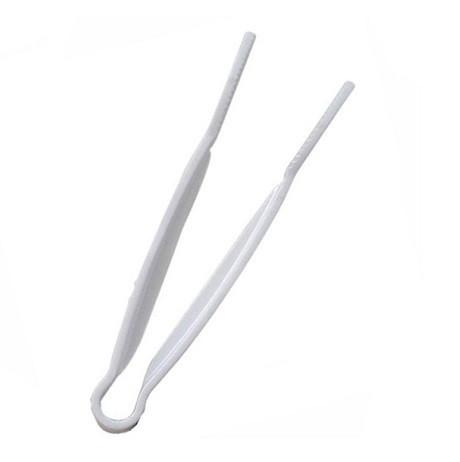 Thunder Group PLFTG012WH 12" White Polycarbonate Flat Grip Tong