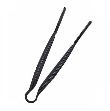 Thunder Group PLFTG009BK 9" Black Polycarbonate Flat Grip Tong