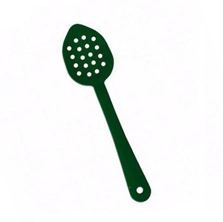 Thunder Group PLSS113GR 11" Green Polycarbonate Perforated Serving Spoon