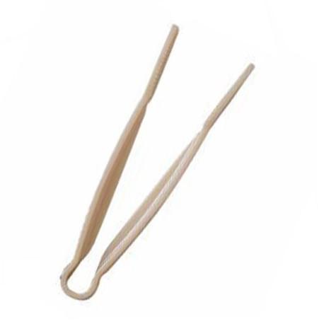 Thunder Group PLFTG009BG 9" Beige Polycarbonate Flat Grip Tong