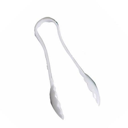 Thunder Group PLSGTG006WH 6" White Polycarbonate Scallop Grip Tong