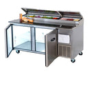 Pro Kold PPT-67-11 Double Door 67" Pizza Prep Table