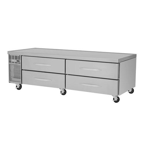 Turbo Air PRCBE-84R-N Pro Series Refrigerated Chef Base 84”W (4) Stainless Steel Drawers