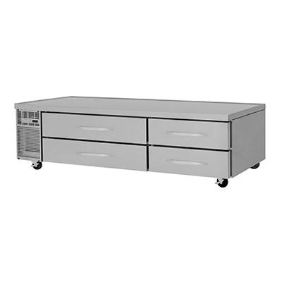 Turbo Air PRCBE-96R-N Pro Series Refrigerator Chef Base 96”W (4) Stainless Steel Drawers