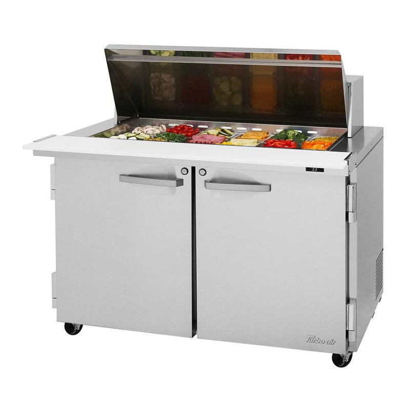 Turbo Air PST-48-18-N Pro Series Mega Top Sandwich/Salad Prep Table 15.0 Cu. Ft. 18-Pan Top