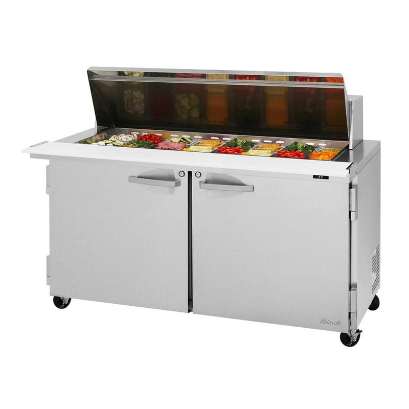 Turbo Air PST-60-24-N Pro Series Mega Top Sandwich/Salad Prep Table 19.0 Cu. Ft. 24-Pan Top