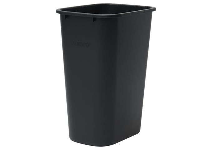 Winco 41 Qt Waste Basket - Black