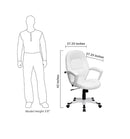 Flash Furniture QD-5058M-WHITE-GG Mid-Back White Leather Executive Swivel Office Chair With Synchro-Tilt Mechanism