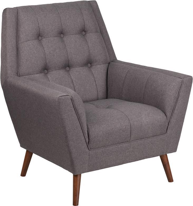 Flash Furniture Hercules Kensington Series Contemporary Fabric Tufted Arm Chair