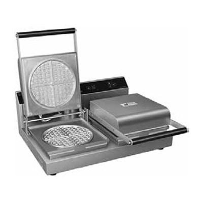 Hatco RWM-2-QS Waffle Maker Electric Double Round 7" X 5/8" Thick Waffles Cast Aluminum Plates