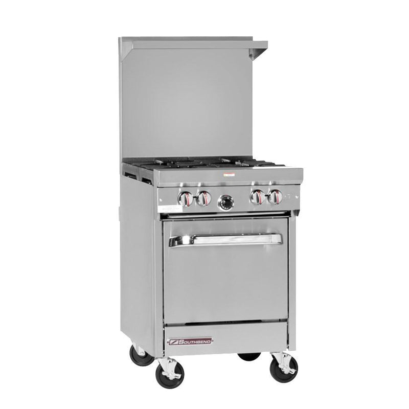 Southbend S24E S-Series Gas 24" (4) 28000 BTU Burners (1) Space Saver Oven