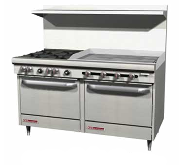Southbend S60DD-3GL Range 4 Burner With 36" Griddle Left Gas