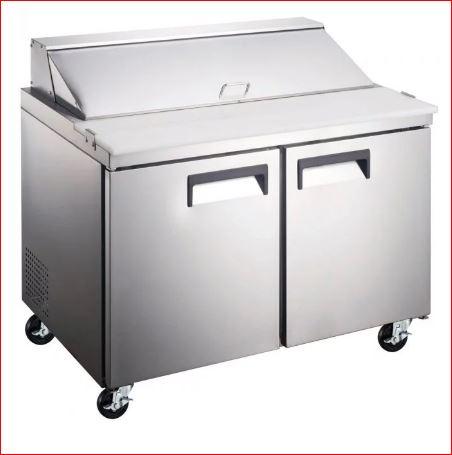 Sandwich Prep Table 48 inch 2 doors coldline SCL2-HC 48″ Bain Marie Mega Top SCLM2-HC