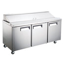 Sandwich Prep Table Bain Marie Refrigerator – SCL3-HC 71″ Coldline 18 Pans
