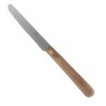 Thunder Group SLSK016 4" Round Tip Steak Knife with Wood Handle