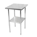 Stainless Steel Kitchen Work/Prep Tables w/Galvanized Under Shelf, Bull-Nose