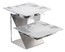 Tablecraft SR2N 2 Tier Stainless Display with Platters