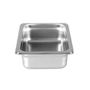 Quarter-Size S/S Steam Pan, 2" Deep- Quantity of 3 STPA9142