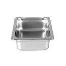 Quarter Size 2-1/2" Deep 24 Gauge Stainless Steel Anti Jam Pans