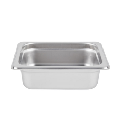 Sixth Size 2-1/2" Deep 24 Gauge Stainless Steel Anti Jam Pans