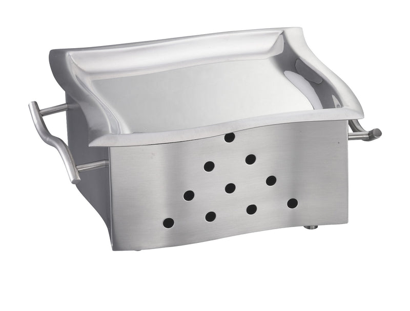 Tablecraft SW98N Stainless Steel Square Snack Warmer with Platter