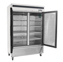 Suttonaire MCF8703 Double Swing Door 55" Wide Stainless Steel Display Freezer