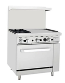 Omega ATO-2B24G Natural Gas 2 Burners with 24" Griddle Stove Top Range