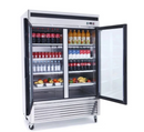 Suttonaire MCF8703 Double Swing Door 55" Wide Stainless Steel Display Freezer