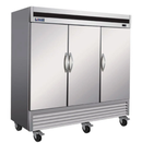 Ikon IB81F-DV Triple Solid Door 81" Wide Stainless Steel Freezer