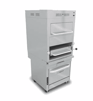 Southbend Model No. P32C‐171 Infrared BroIler wIth Overhead WarmIng Oven and SectIonal Base
