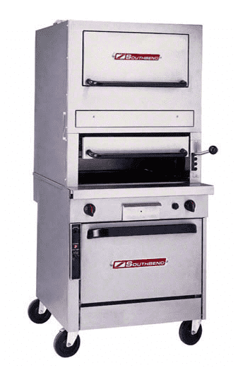 Southbend P32D-3240 Platinum Series 32" Single Deck Radiant Broiler w/ Warming Oven & Standard Oven Base - 155,000 BTU NAT (135,000 BTU LP)