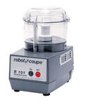 Robot Coupe R101P Combination Cutter and Vegetable Slicer with 2.5 Qt. Gray Polycarbonate Bowl - 3/4 hp