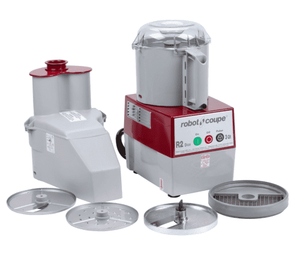 Robot Coupe R2 Dice Combination Continuous Feed Food Processor / Dicer with 3 Qt. Gray Polycarbonate Bowl - 2 hp