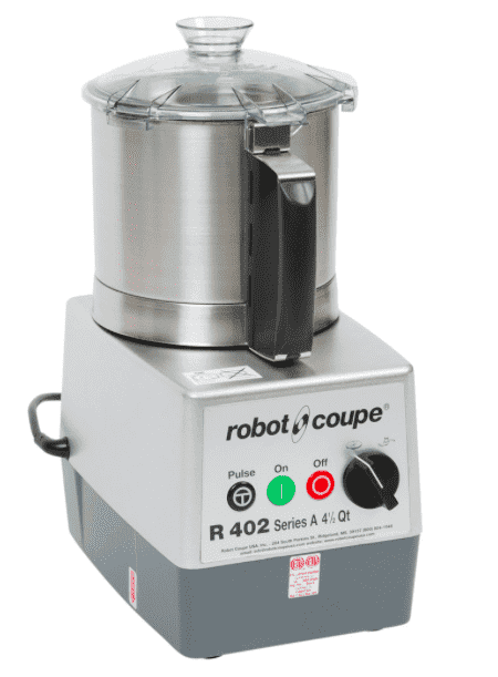 Robot Coupe R402 Combination Continuous Feed Food Processor with 4.5 Qt. Stainless Steel Bowl - 2 hp