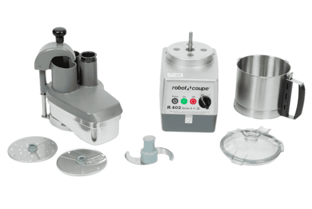 Robot Coupe R402 Combination Continuous Feed Food Processor with 4.5 Qt. Stainless Steel Bowl - 2 hp