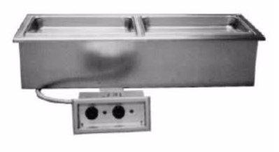 Delfield N8746ND Wet Or Dry Narrow Drop-In Hot Food Well for (2) 12 x 20" Pans, 120v