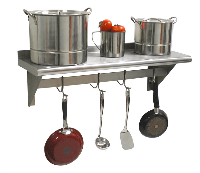 Advance Tabco PS-12-60-EC Solid Wall Mounted Shelf, 60"W x 12"D, Stainless