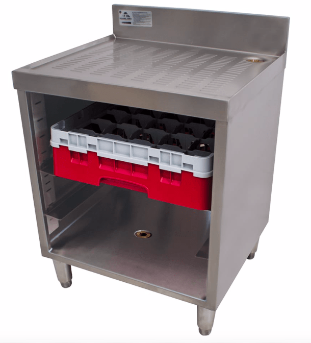 Advance Tabco CRCR-24-CT 24" Closed Glass Rack Cabinet w/ 3 Pair Rack Glides, Stainless