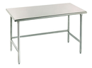 Advance Tabco TSS-244 48" 14 ga Work Table w/ Open Base & 304 Series Stainless Flat Top
