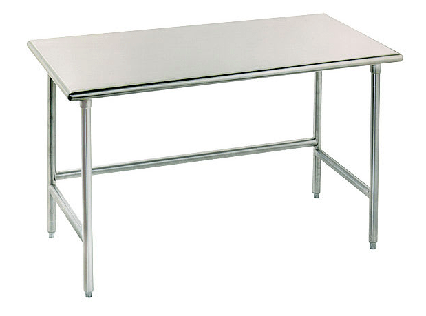 Advance Tabco TSS-246 72" 14 ga Work Table w/ Open Base & 304 Series Stainless Flat Top