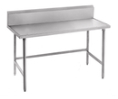 Advance Tabco TKSS-305 60" 14 ga Work Table w/ Open Base & 304 Series Stainless Top, 5" Backsplash