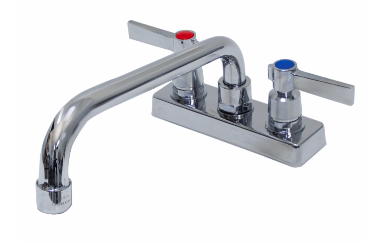 Advance Tabco K-50 Splash Mount Faucet - 8" Swing Spout, 4" Center