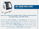 Pro-Kold DDC-40 Curved Glass 40" Refrigerated Deli Case - Available in White, Black or S/S Finish