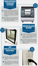 Pro-Kold DDC-40 Curved Glass 40" Refrigerated Deli Case - Available in White, Black or S/S Finish